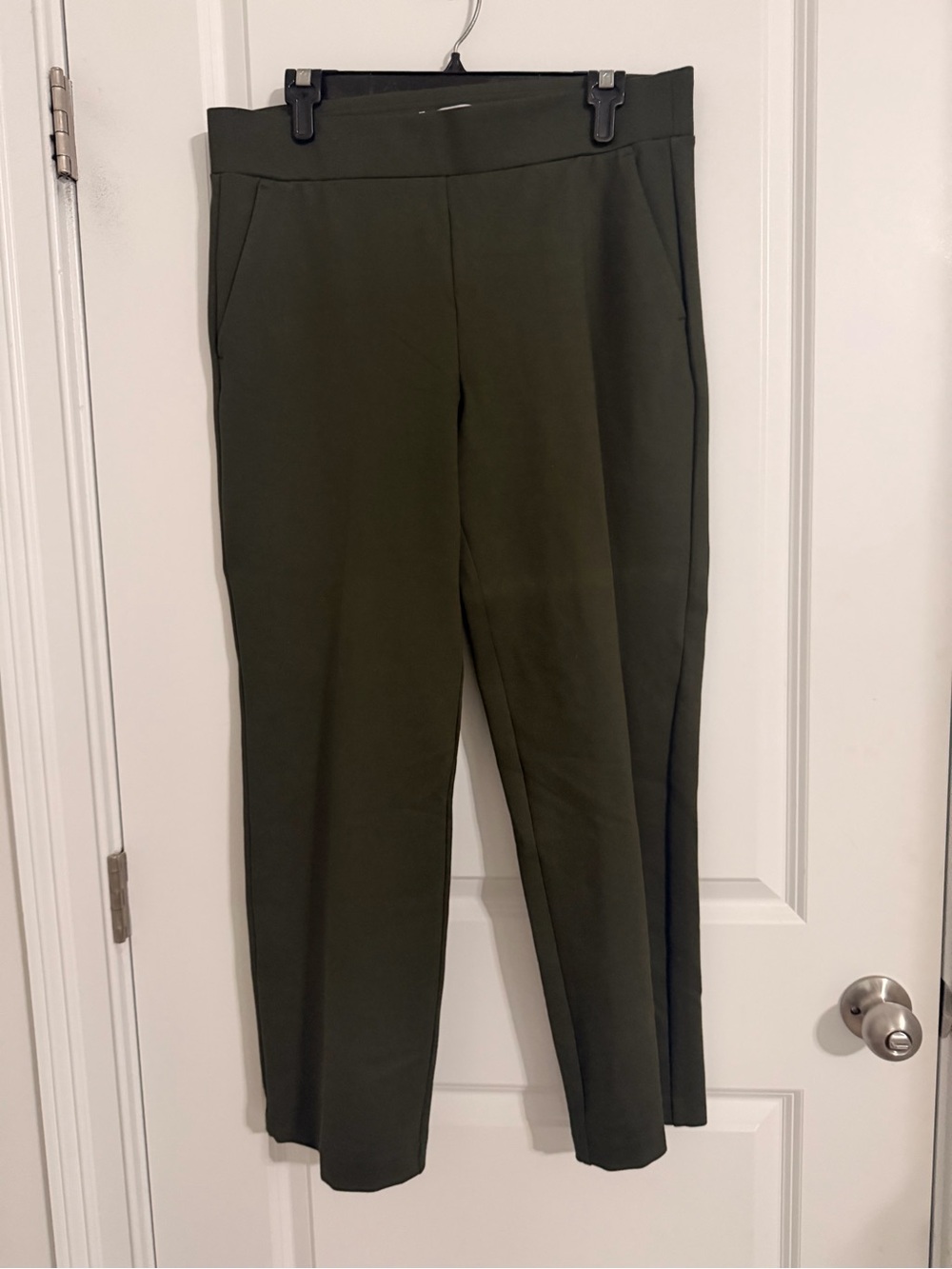 LOFT Olive Straight Leg Ponte Pants